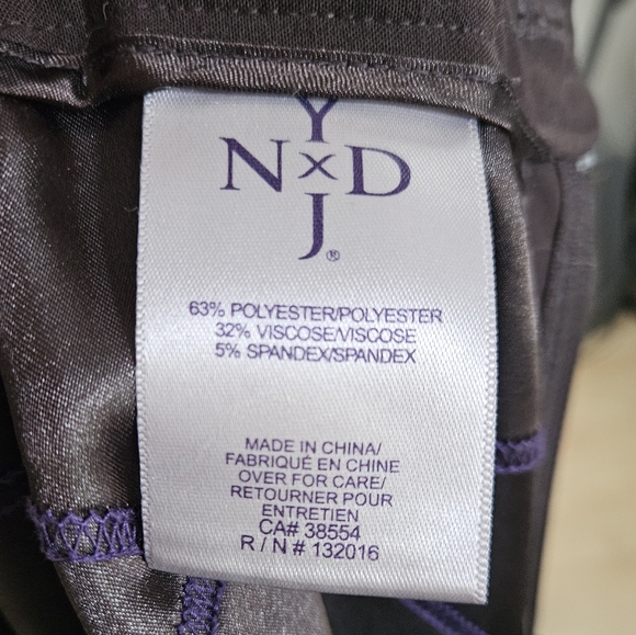 NYDJ Not Your Daughter's Jeans Chocolate Brown Trouser Work Pants Slacks size 14 - Picture 7 of 8